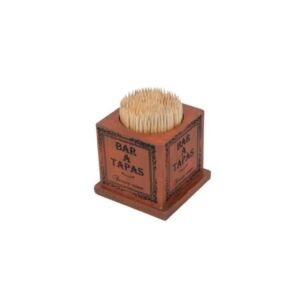 BOITE A CURE DENTS BAR A TAPAS EN BOIS 6 X 7 X 6CM