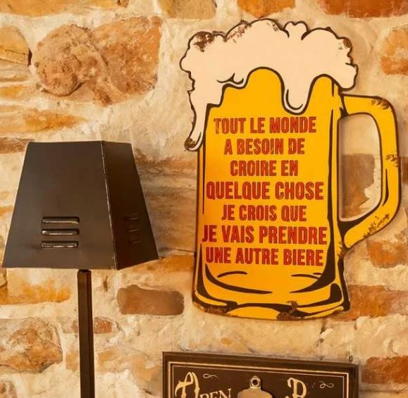 Plaque Bière Décorative Antic Line - Décoration Murale Vintage Pour Amateurs De Bière