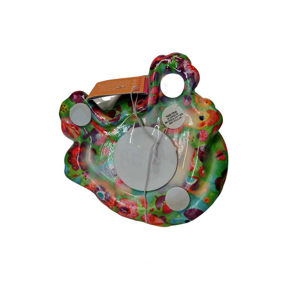 TIRELIRE BASIL CHIEN BEAGLE POMME PIDOU VERTE ET FLEURS - Photo N°3