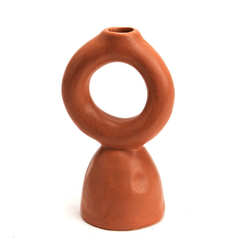 CHANDELIER NATURE ABSTRAIT EN RESINE COULEUR OCRE  18 X 8 X 10.5 CM - Photo N°3