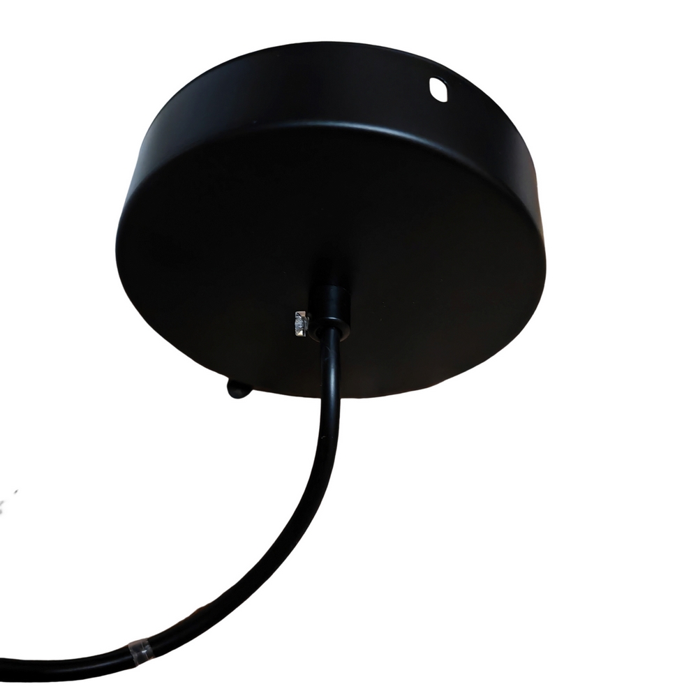 SUSPENSION LACTEA LAMPE VERRE ET GUIRLANDE LED COULEUR AMBRE 25 X 150 X 25 CM - Photo N°4