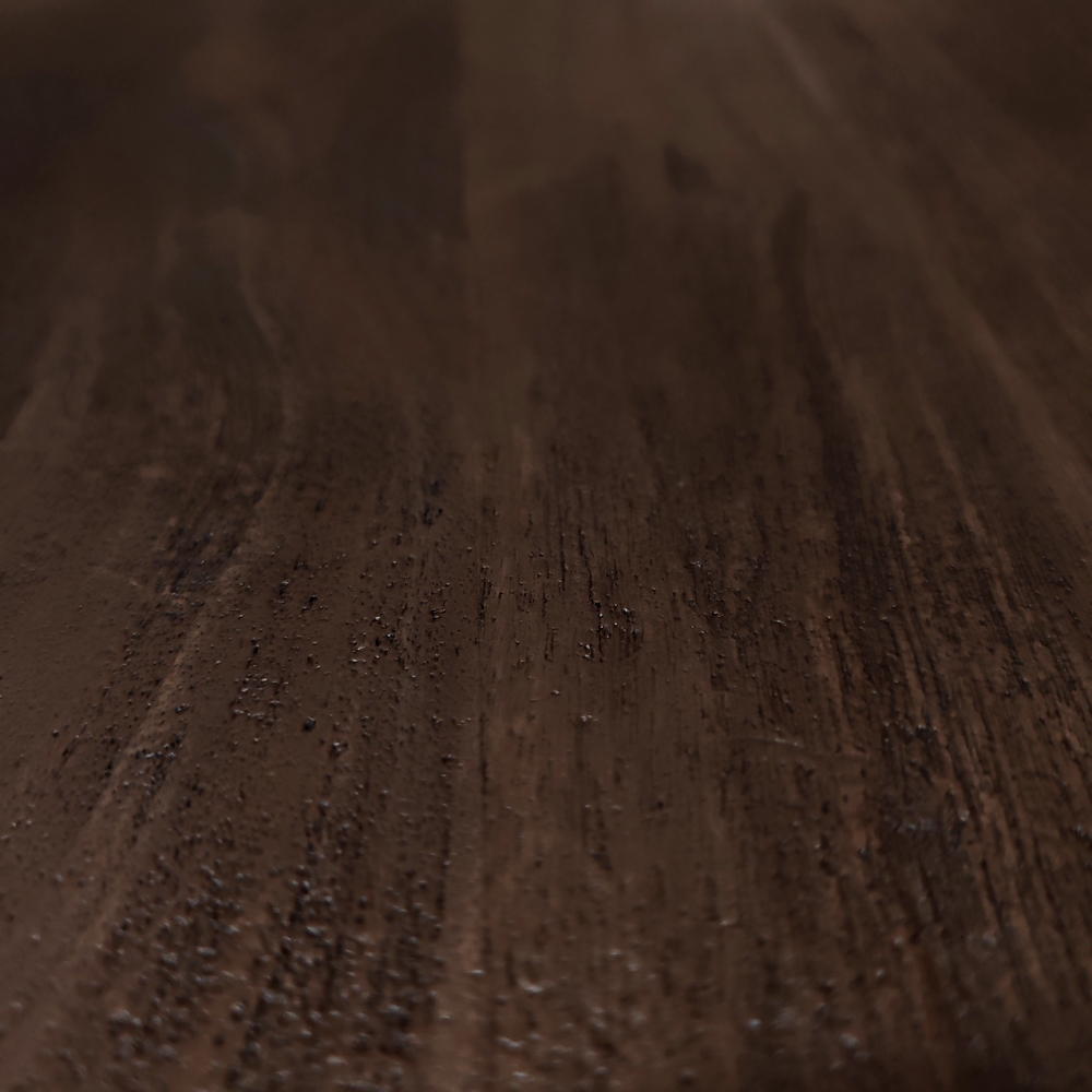 TABLE BASSE ORGANIQUE MANGUIER MALAGA BROWN PIEDS METAL CREME 65 X 58 X 45 CM - Photo N°2