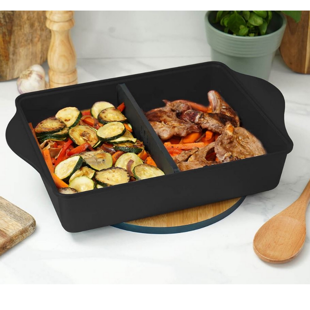 L'INCROYABLE PLAT A FOUR AJUSTABLE COULEUR NOIR GRAPHITE - Photo N°4