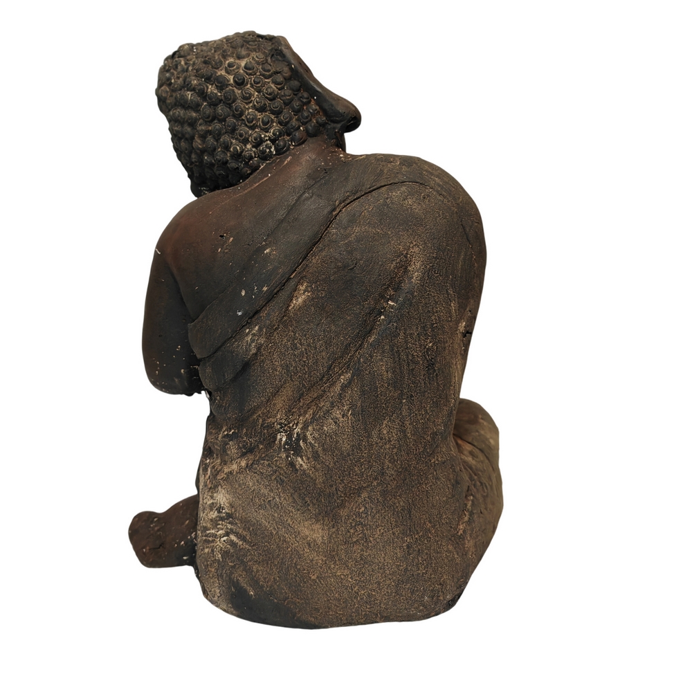 STATUE FIBRE DE VERRE SAKYAMUNI REVEUR 43 CM BOUDDHA VIEILLI - Photo N°4