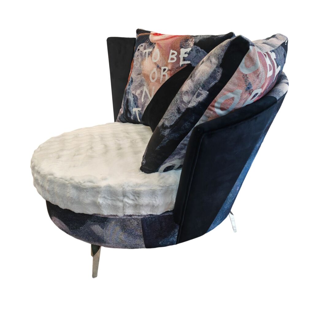 FAUTEUIL MADONNA MARIE ANTOINETTE ET PELUCHE 148 X 128 X 108 CM - Photo N°3