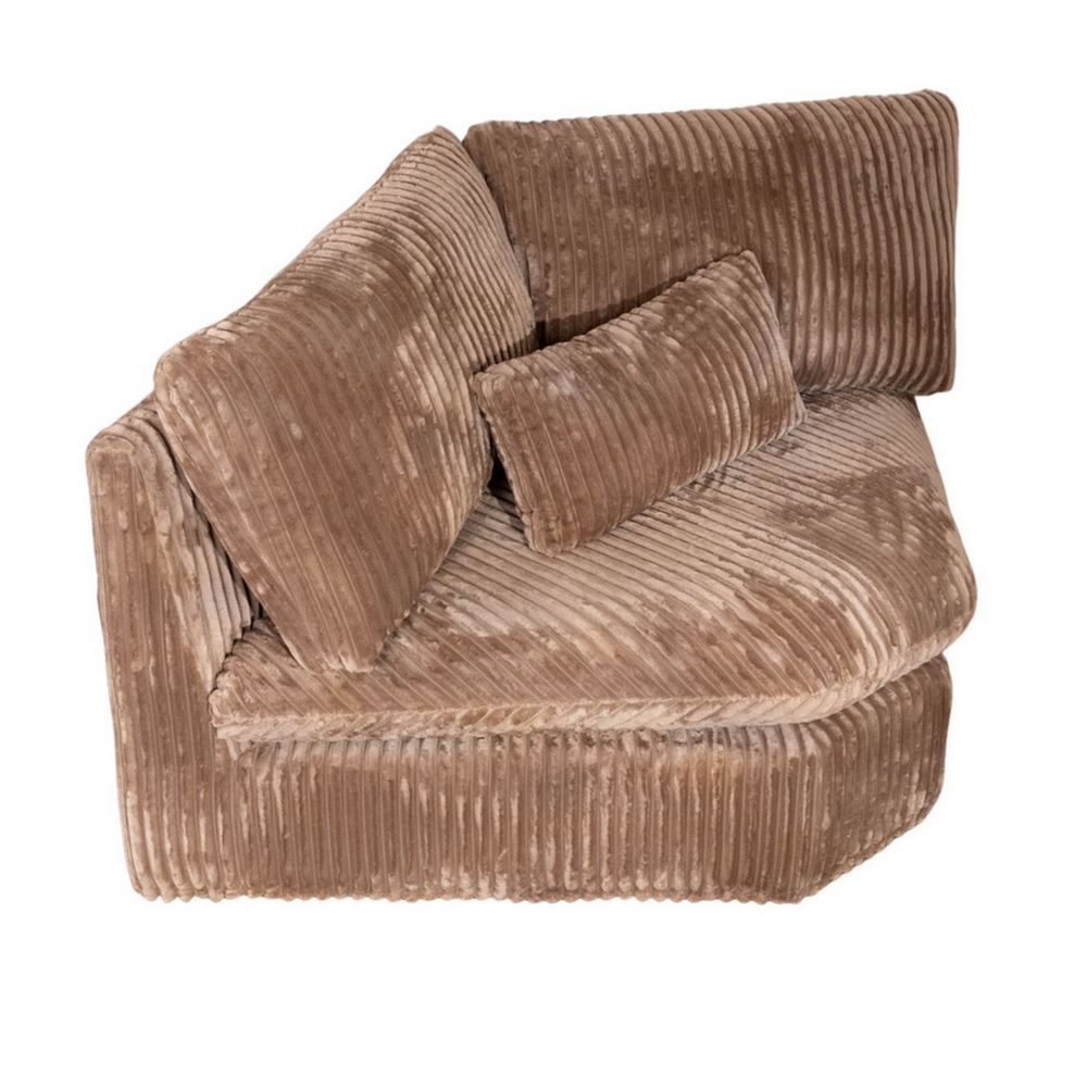 ANGLE PANORAMIQUE CANAPE MODULABLE KEDUSA TILIA CAMEL 91 X 91 X 105 CM - Photo N°1