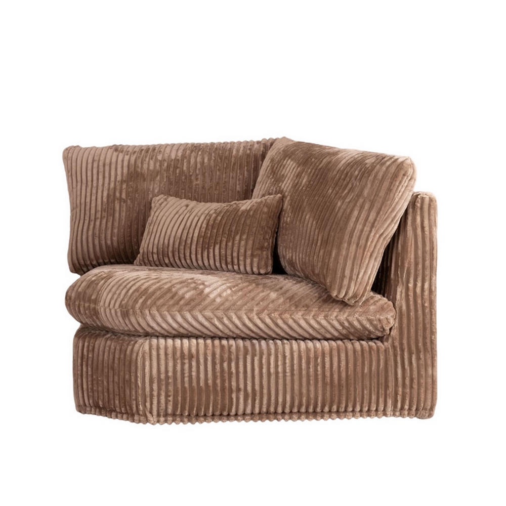 ANGLE PANORAMIQUE CANAPE MODULABLE KEDUSA TILIA CAMEL 91 X 91 X 105 CM - Photo N°4