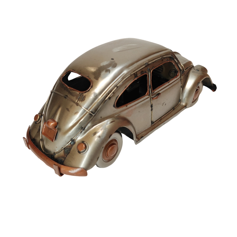 VOITURE DECORATIVE COCCINELLE METAL BRUTE 29.5 X 9.5 X 10 CM - Photo N°2
