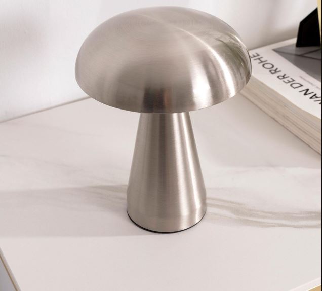 LAMPE PORTABLE METAL CHAMPAGNE SUR BATTERIE INTER TACTILE 19 X 20 X 19 CM - Photo N°3