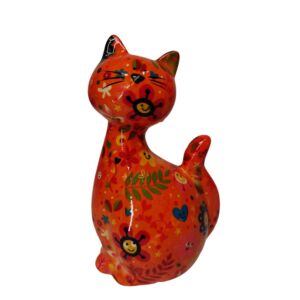 TIRELIRE CHAT CARAMEL POMME PIDOU ORANGE
