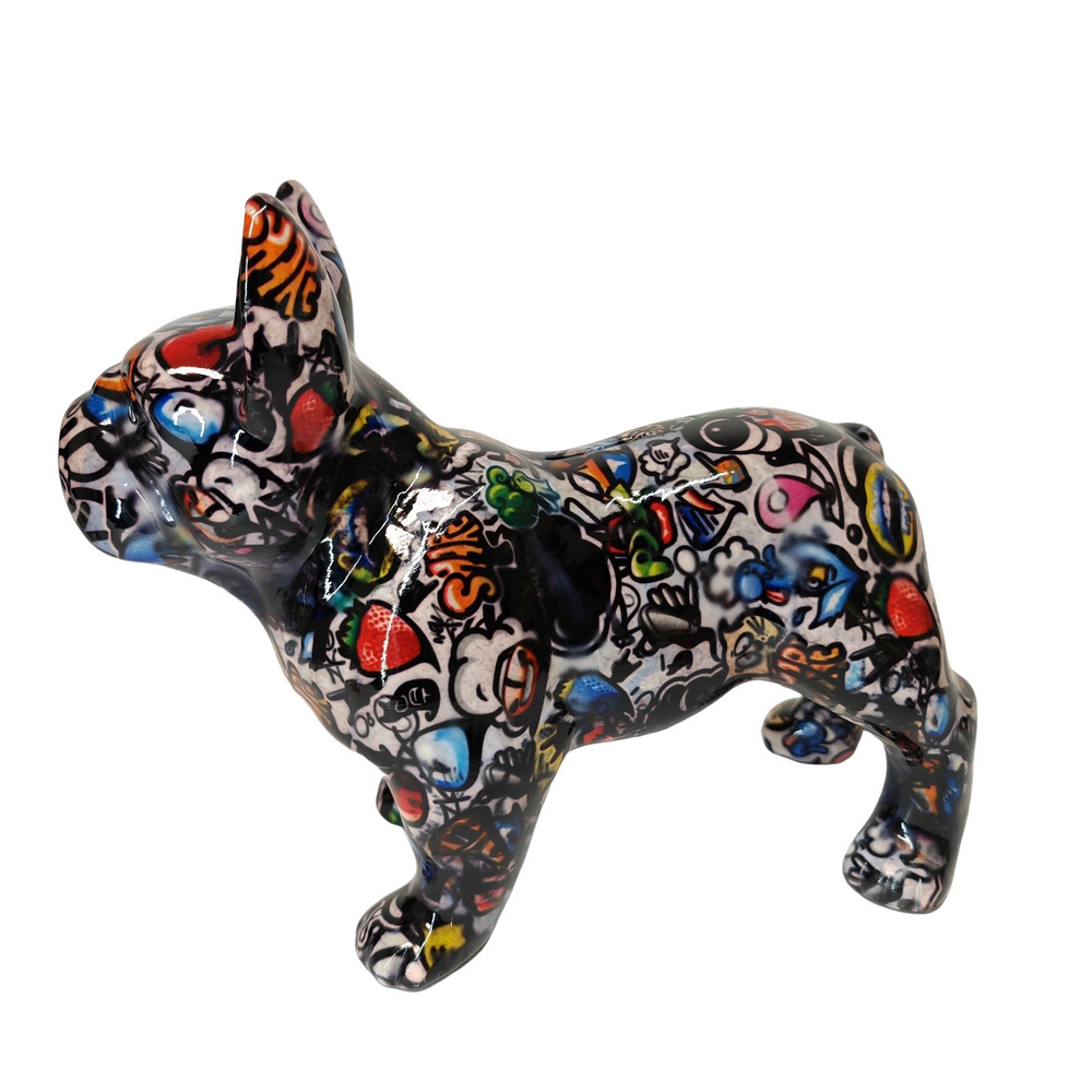 TIRELIRE BULLDOG FRANCAIS POMME PIDOU TAGUE - Photo N°1