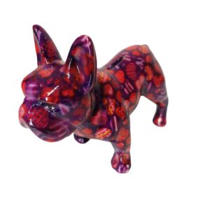 TIRELIRE BULLDOG FRANCAIS POMME PIDOU VIOLETTE