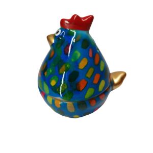 COQUETIER POULE MATHILDA POMME PIDOU BLEU