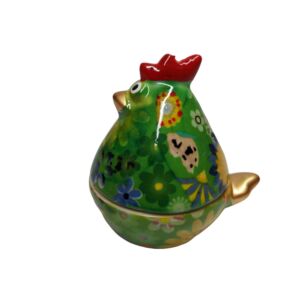 COQUETIER POULE MATHILDA POMME PIDOU VERT ET BLANC