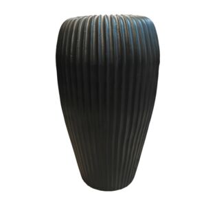 VASE ALUMINIUM COULEUR NOIR   29 X 29 X 49 cm