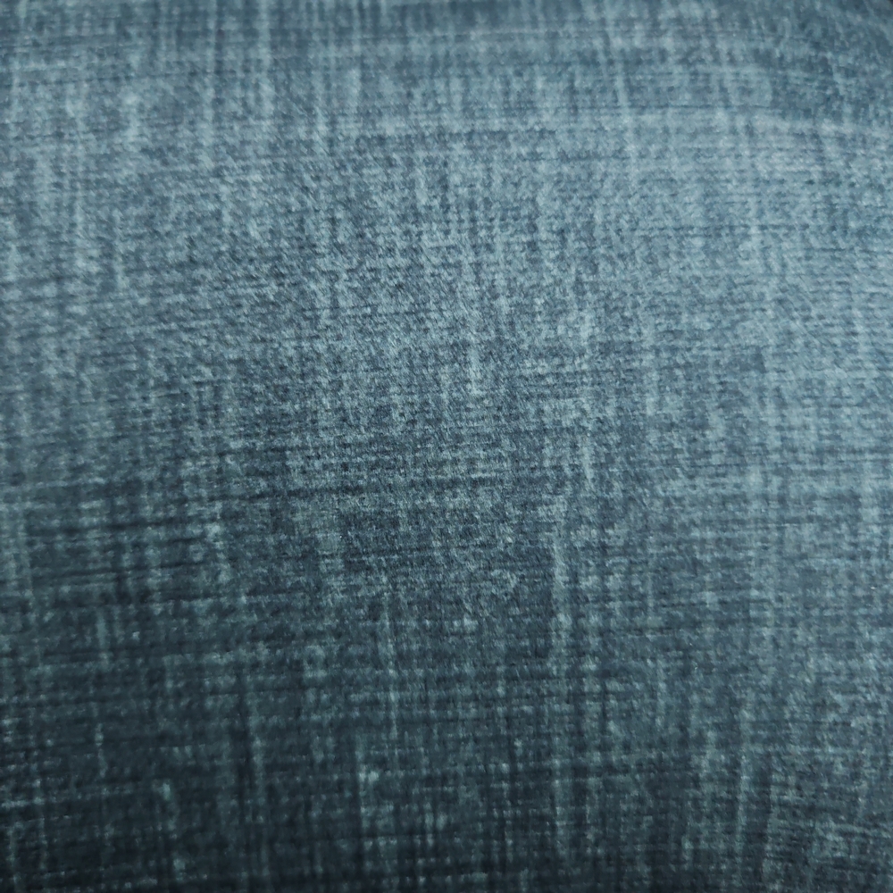 CHAISE ACCOUDOIR TOURNANTE CHILKO PIED NOIR TISSU / VELOURS BLEU 65 X 85 X 63 CM - Photo N°4