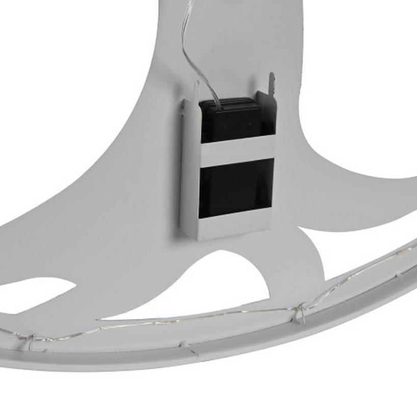 DECORATION MURALE RONDE EN METAL BLANC ARBRE DE VIE 99 CM - Photo N°2