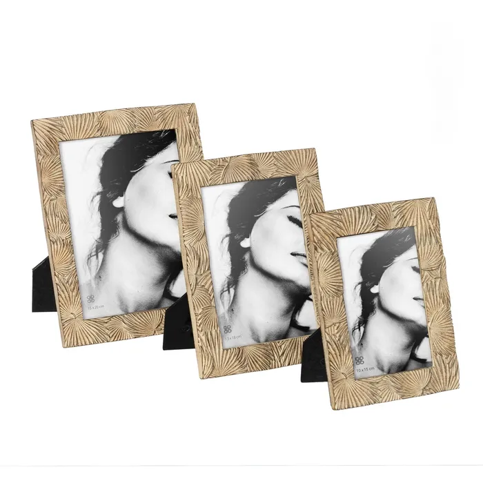CADRE PHOTO 15 X 20 BEIGE PATINE ASPECT BOIS 19.7 X 25.5 X 2 CM - Photo N°5