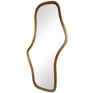 MIROIR EN BOIS WAVY SPIEGEL DE FORME IRREGULIERE  160 X 80 X 4 CM