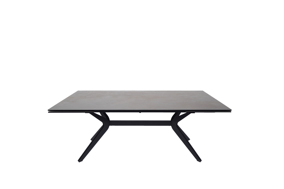 TABLE PG HOME MALAGA CERAMIQUE NOIR BRONZE 200/300 X 100 X 76 CM - Photo N°1