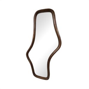 MIROIR EN BOIS WAVY SPIEGEL DE FORME IRREGULIERE FONCE 121 X 62 X 4 CM