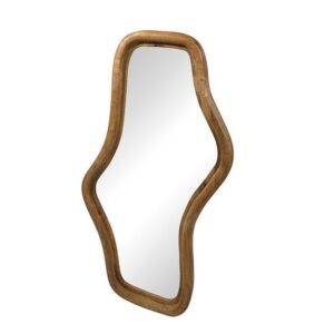MIROIR EN BOIS WAVY SPIEGEL DE FORME IRREGULIERE 80 X 44 X 4 CM