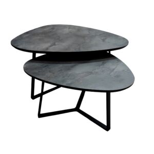 SET DE 2 TABLES BASSES GIGOGNES ZIGGY 80 X 80 X 42 CM - 60 X 60 X 35 CM