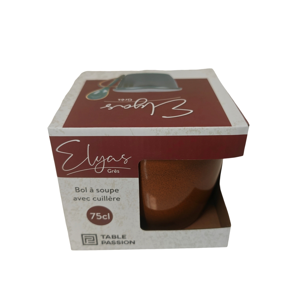 COFFRET BOL A SOUPE ELYAS 750 ML TERRACOTTA 12.5 x 10 cm - Photo N°4