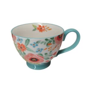 BOL JUMBO ZELY DECOR DE FLEURS ET BLEU 45 CL 11.5 CM