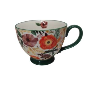 BOL JUMBO ZELY DECOR DE FLEURS ET VERT 45 CL 11.5 CM