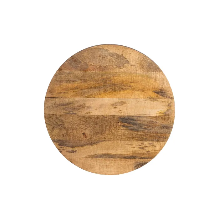 PLATEAU MANGUIER VERNIS ROND 60 X 60 X 3 CM - Photo N°1