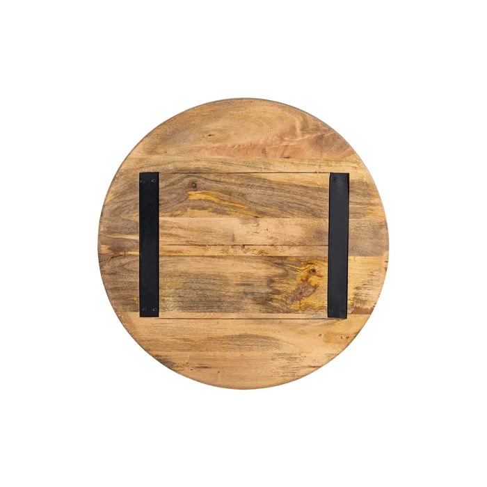 PLATEAU MANGUIER VERNIS ROND 60 X 60 X 3 CM - Photo N°6