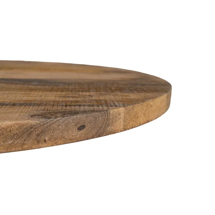 PLATEAU MANGUIER VERNIS ROND 60 X 60 X 3 CM - Photo N°4