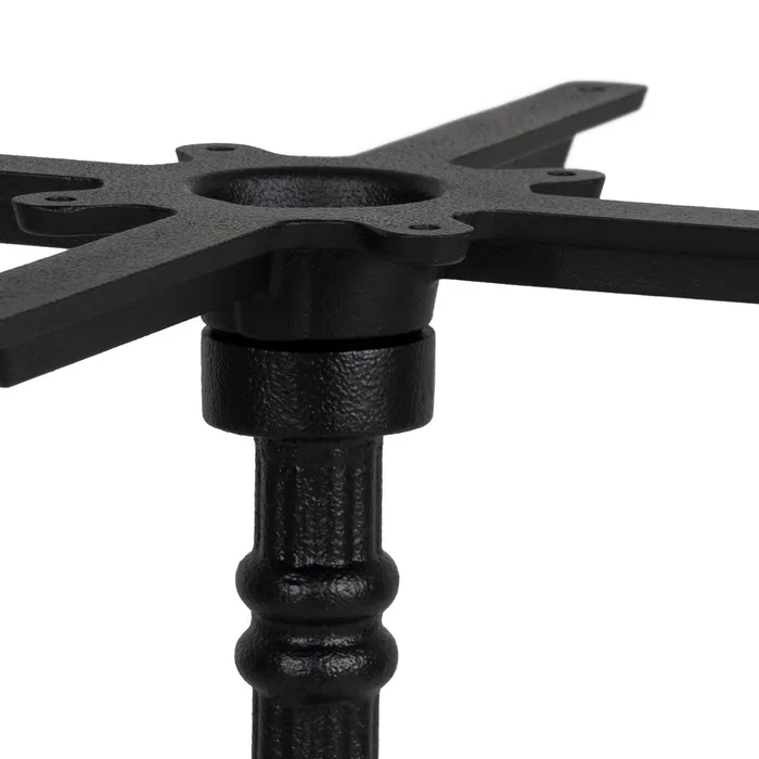 PIEDS DE TABLE EN FONTE NOIR AVEC SUPPORT PLATEAU 72 CM - Photo N°5