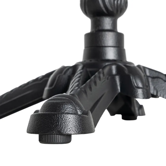 PIEDS DE MANGE DEBOUT EN FONTE NOIR AVEC SUPPORT PLATEAU 108 CM - Photo N°3