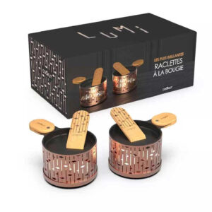 SET 2 RACLETTES A LA BOUGIE INDIVIDUELLE COOKUT CUIVRE