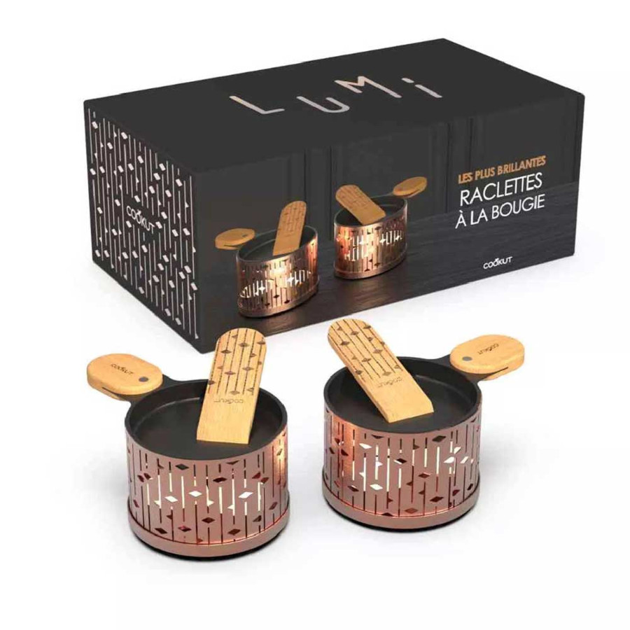 SET 2 RACLETTES A LA BOUGIE INDIVIDUELLE COOKUT CUIVRE - Photo N°1