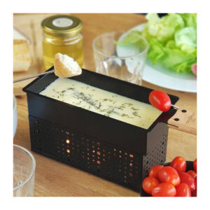 SET A RACLETTE  et  FONDUE A LA BOUGIE METAL POUR 2-3 PERSONNES