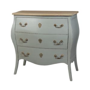 COMMODE PAULINE GRISE 3TIROIRS  80 X 80 X 40 CM
