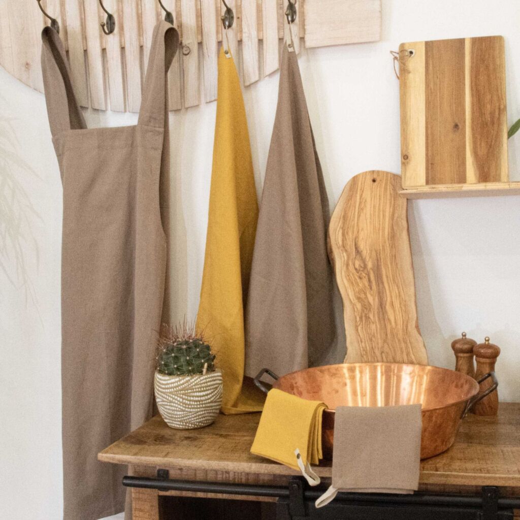 TABLIER JAPONNAIS METISSE 180 GREIGE - Photo N°3