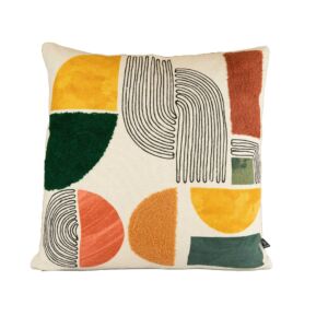 COUSSIN KALI IMPRIME BRODE 45 X 45 BRONZE