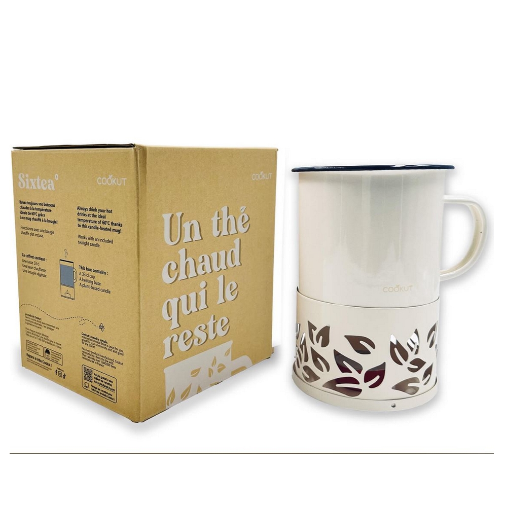 MUG CHAUFFANT CAFE  et  THE BLANC CREME 500 ML - Photo N°4
