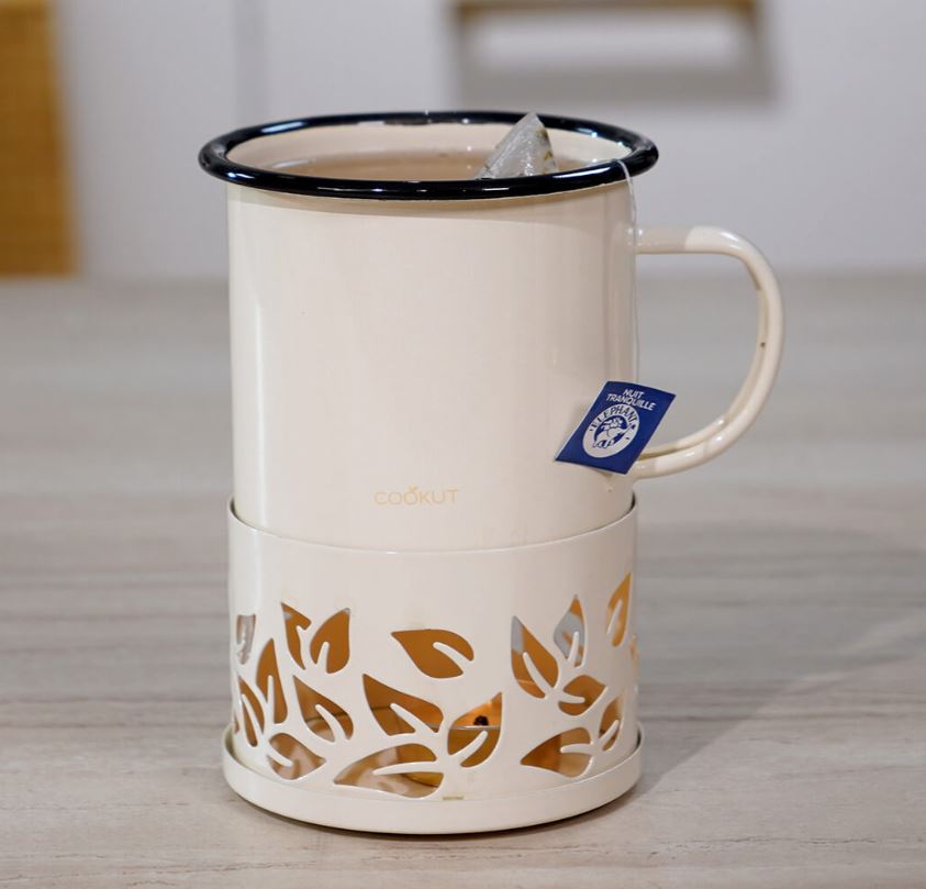 MUG CHAUFFANT CAFE  et  THE BLANC CREME 500 ML - Photo N°3