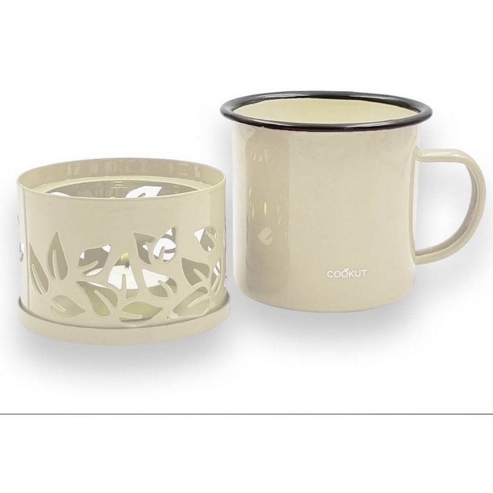 MUG CHAUFFANT CAFE  et  THE BLANC CREME 500 ML - Photo N°5