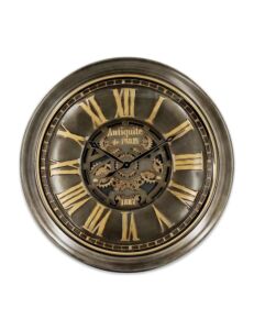 HORLOGE METAL BRONZE AVEC MECANISME TOURNANT 100 X 13.5 X 100 CM