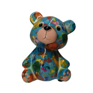 TIRELIRE OURS PETIT PIDOU BLEU 12.5 CM