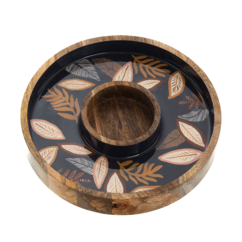 PLAT APERO ROND JULIAN EN BOIS DE MANGUIER DIAMETRE 25 CM - Photo N°2