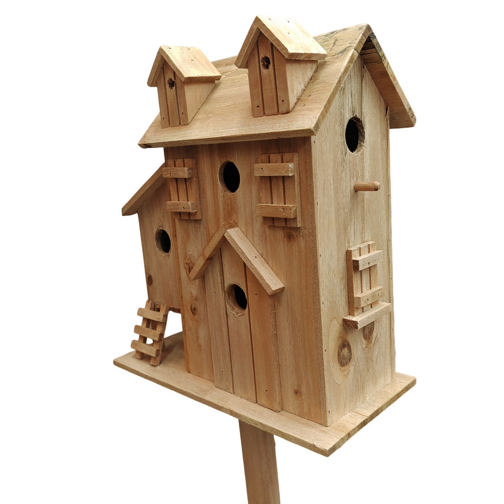 CABANE A OISEAUX SUR PIED ESPRIT CHALET 33 X 36(85) X 16 CM - Photo N°4