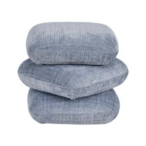 POUF TOURNANT FLOW COULEUR GRIS BLEU44 X 44.5 X 44 CM