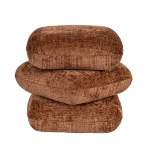 POUF TOURNANT FLOW COULEUR TERRACOTTA 44 X 44.5 X 44 CM